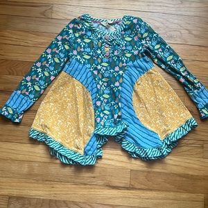 Matilda jane blue shirt size 6 great condition